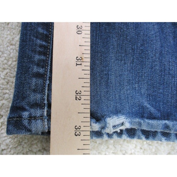 Mavi Jeans Mens 34 Blue Matt Relaxed Straight Leg Distressed Denim Casual 34x33 - Picture 14 of 14